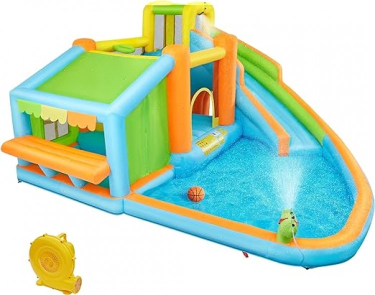 Green Yellow Wet-Dry Bounce House