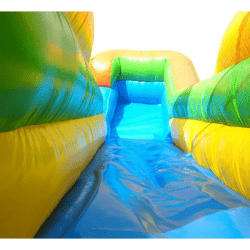 inflatable water slide bounce house double lane crossover tropical image6 1719258497 Tropical Bounce Slide Full Size Combo