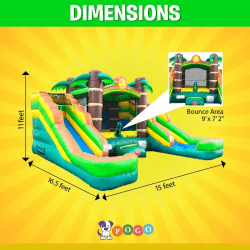 tropicaldoubleslidebouncehouse noblower infographics 01 1 1719258496 Tropical Bounce Slide Full Size Combo