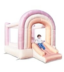 Pink Rainbow Toddler Bounce House