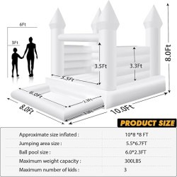 61ckpcTLBzL. AC SX466 1751557228 White Toddler Bounce House