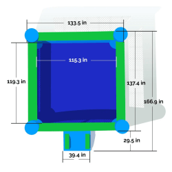 bigolbouncer2 dimensions 368 detail 1759337193 Blast Zone Blue Kids Bounce House