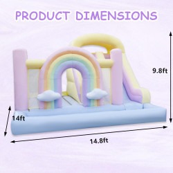 619j5PFgL. AC SL1500 1773162890 Rainbow Toddler Bounce house with Slide